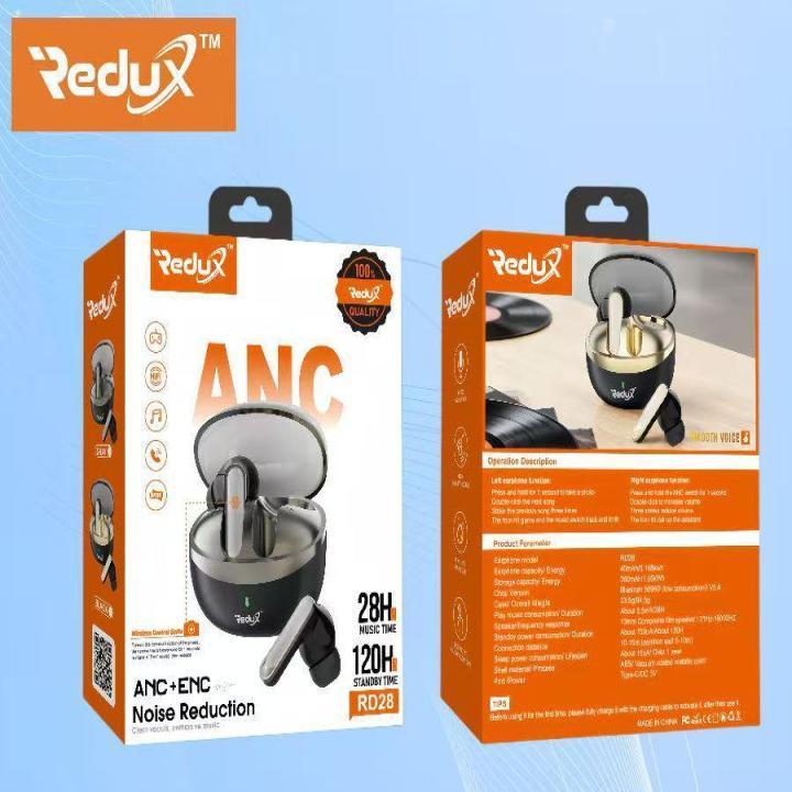 REDUX RD-28 |ANC & ENC | 28 HOUR'S MUSIC | TWS EARBUDS